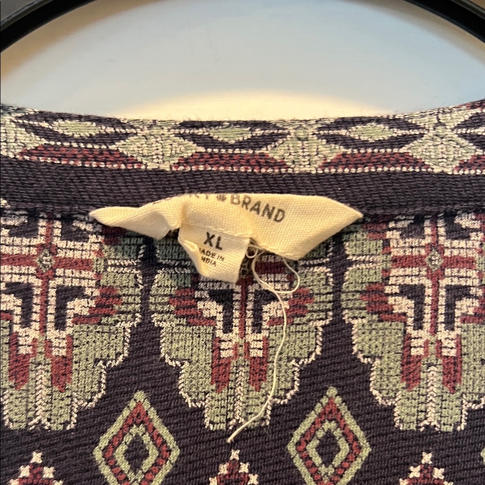 Lucky Brand Geometric Navy Blouse - Picture 3 of 8